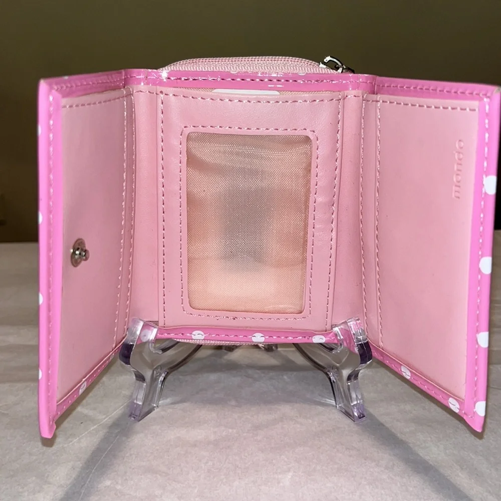 Pink Dotted Trifold Wallet EUC
